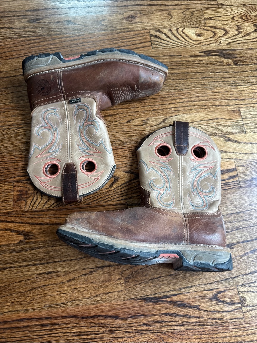 Red Wing Shoes Brown and Tan Pull-On Western Steel Toe Boots